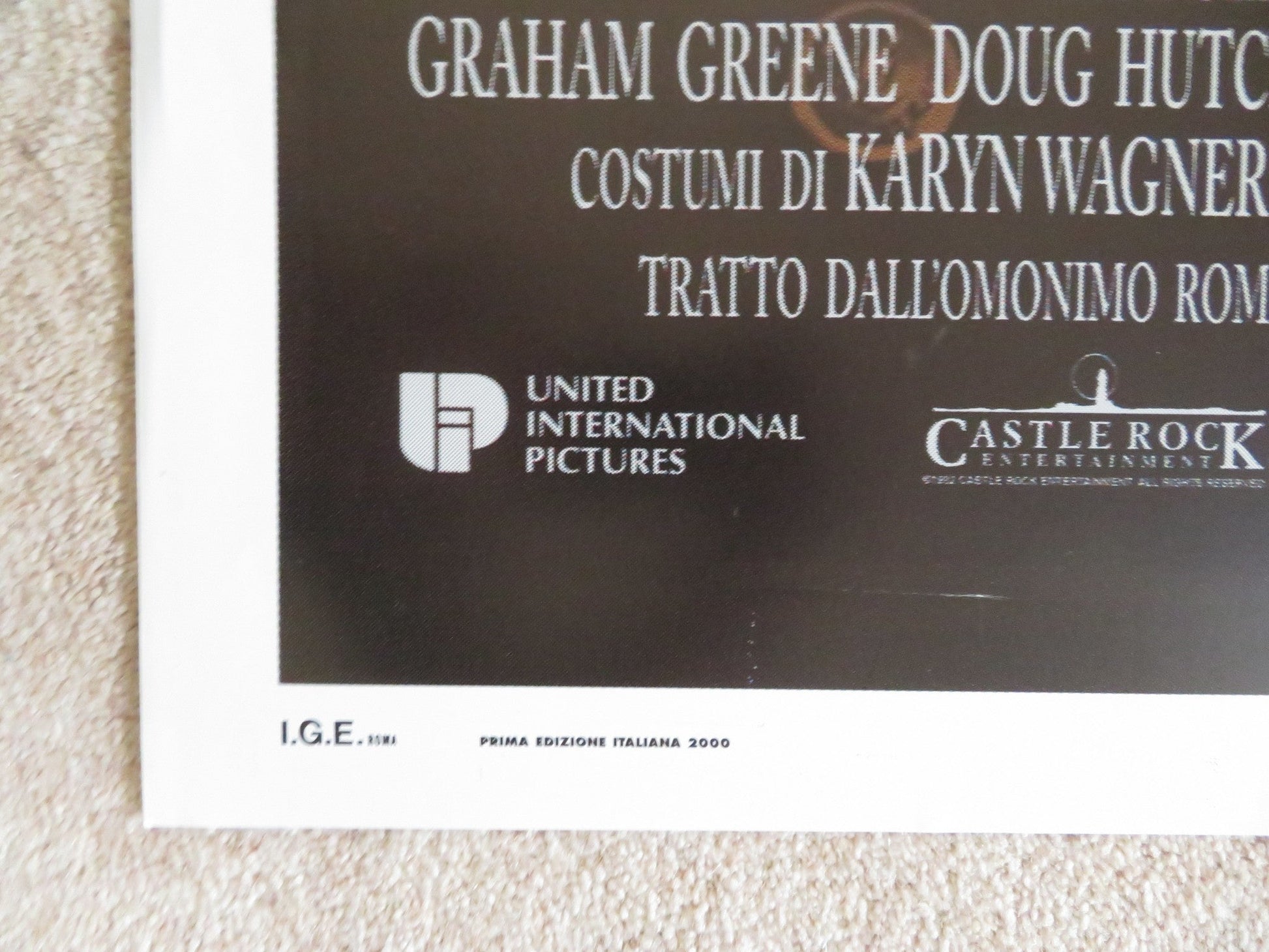 THE GREEN MILE ITALIAN 2 FOGLIO POSTER TOM HANKS DAVID MORSE 1999 Rendezvous Cinema Movie posters