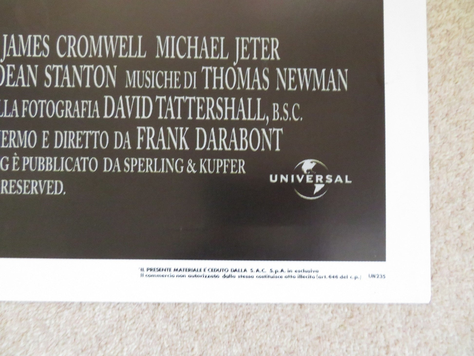 THE GREEN MILE ITALIAN 2 FOGLIO POSTER TOM HANKS DAVID MORSE 1999 Rendezvous Cinema Movie posters