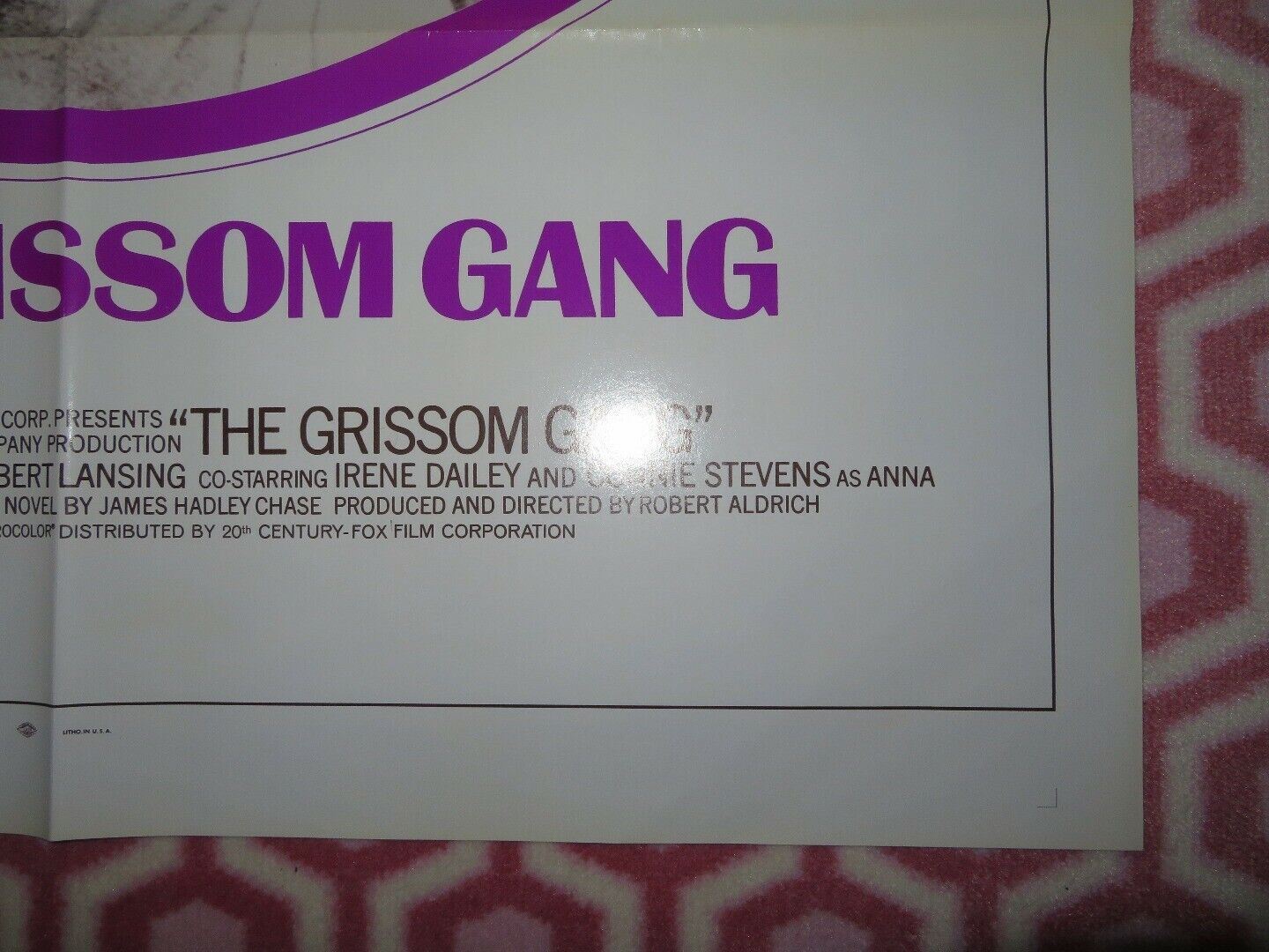 THE GRISSOM GANG STYLE A US ONE SHEET POSTER KIM DARBY SCOTT WISON 1971 Movie posters