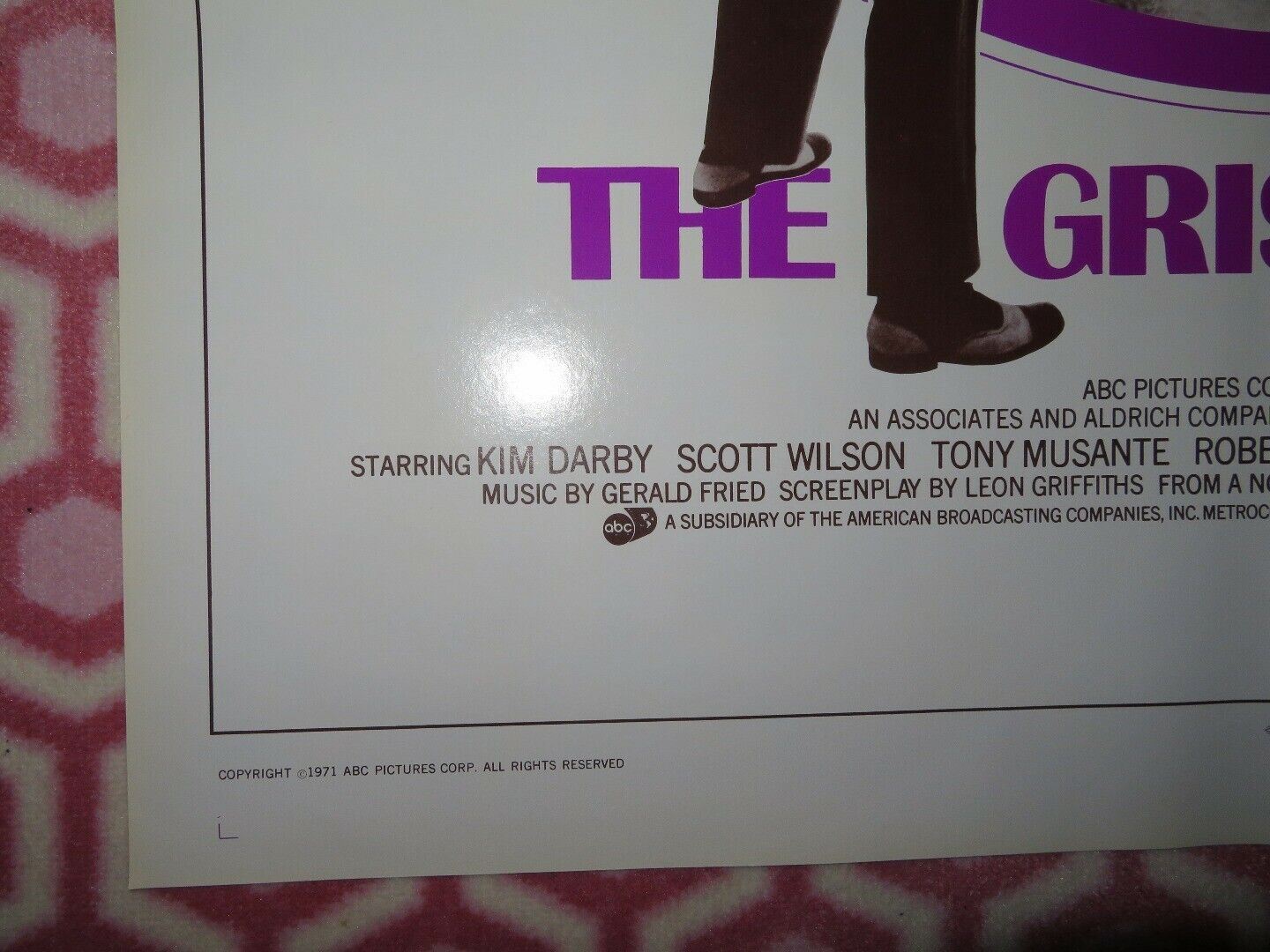 THE GRISSOM GANG STYLE A US ONE SHEET POSTER KIM DARBY SCOTT WISON 1971 Movie posters