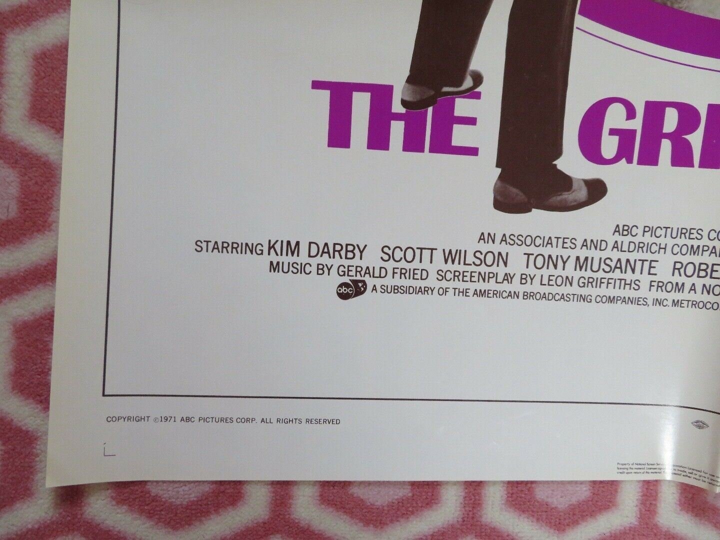 THE GRISSOM GANG US ONE SHEET POSTER KIM DARBY SCOTT WILSON 1971 Movie posters