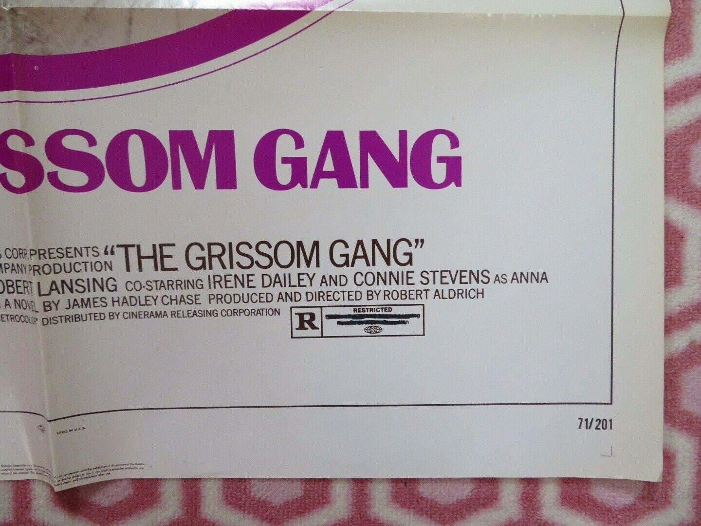 THE GRISSOM GANG US ONE SHEET POSTER KIM DARBY SCOTT WILSON 1971 Movie posters