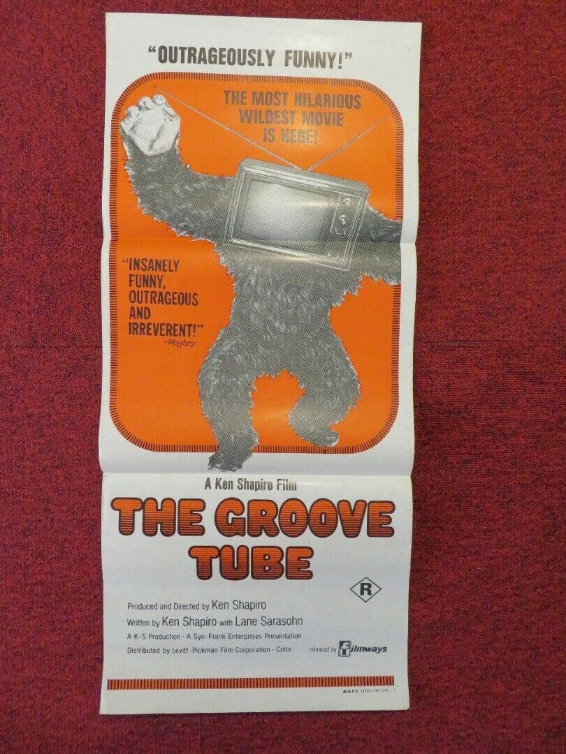 THE GROOVE TUBE FOLDED AUSTRALIAN DAYBILL POSTER KEN SHAPIRO RICHARD BELZER 1974 Movie posters