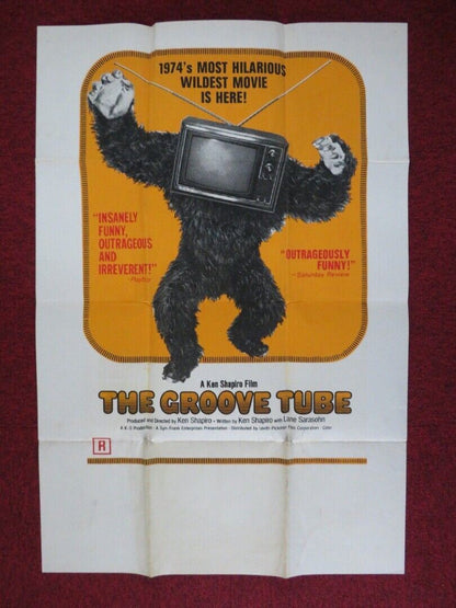 THE GROOVE TUBE FOLDED U.S ONE SHEET POSTER CHEVY CHASE KEN SHAPIRO 1974 Movie posters