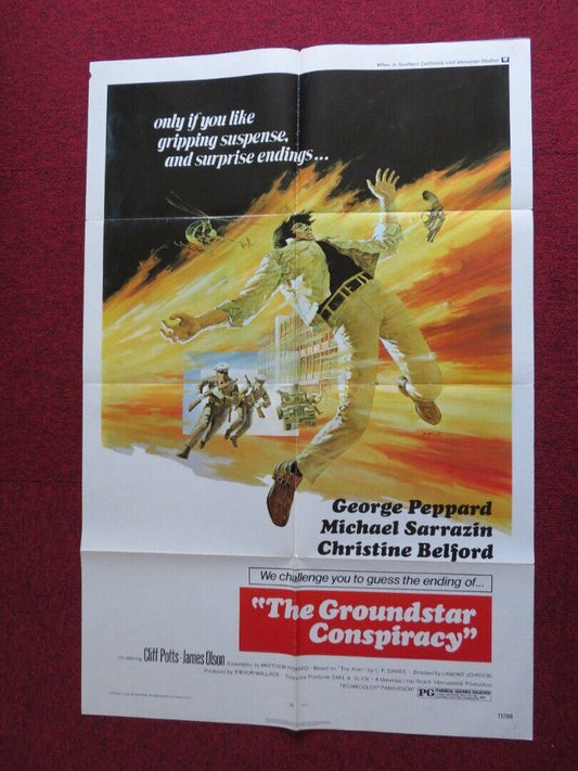 THE GROUNDSTAR CONSIPRACY US ONE SHEET POSTER GEORGE PEPPARD MICHAEL SARRAZIN Movie posters