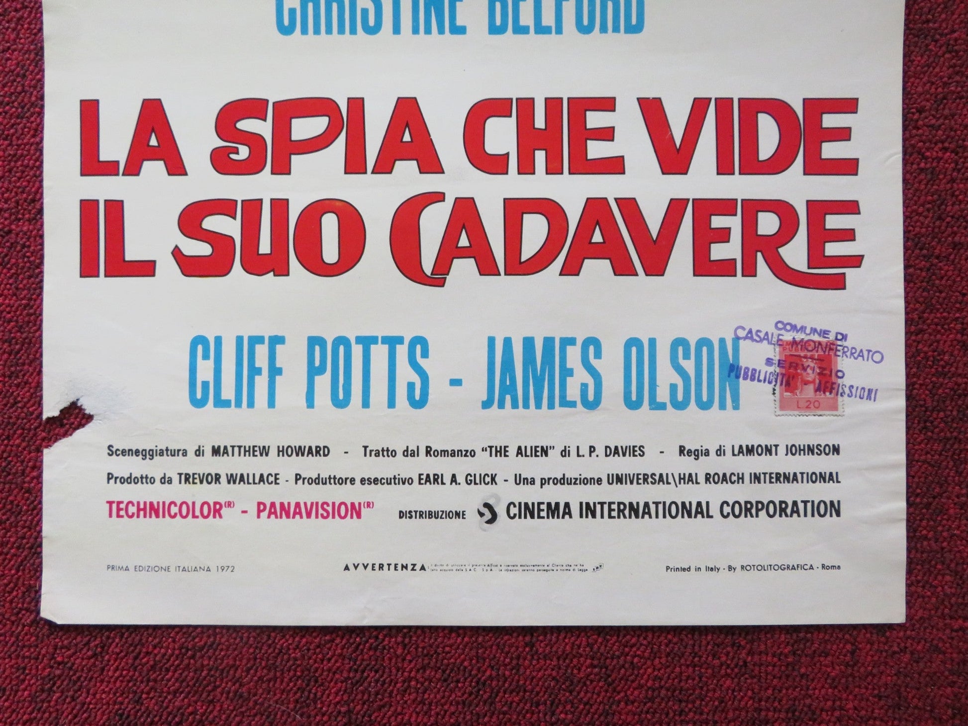 THE GROUNDSTAR CONSPIRACY ITALIAN LOCANDINA POSTER GEORGE PEPPARD SARRAZIN 1972 Rendezvous Cinema Movie posters