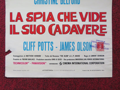 THE GROUNDSTAR CONSPIRACY ITALIAN LOCANDINA POSTER GEORGE PEPPARD SARRAZIN 1972 Rendezvous Cinema Movie posters