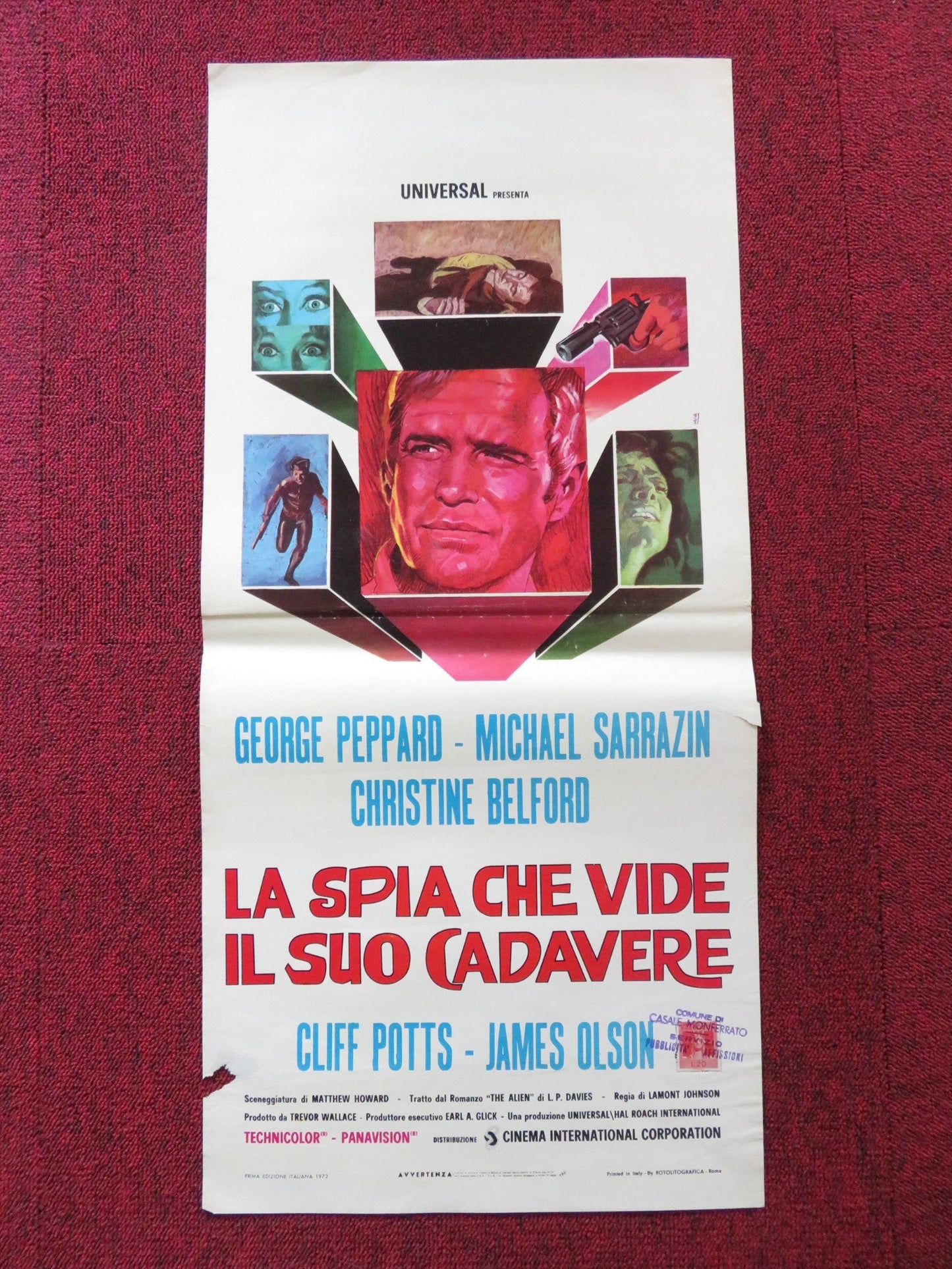 THE GROUNDSTAR CONSPIRACY ITALIAN LOCANDINA POSTER GEORGE PEPPARD SARRAZIN 1972 Rendezvous Cinema Movie posters