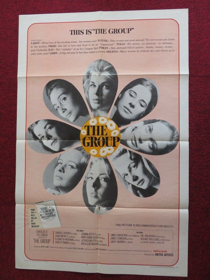 THE GROUP - A FOLDED US ONE SHEET POSTER CANDICE BERGEN JOAN HACKETT 1966 Movie posters