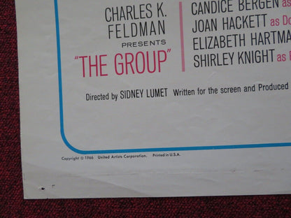 THE GROUP - B FOLDED US ONE SHEET POSTER CANDICE BERGEN JOAN HACKETT 1966 Movie posters