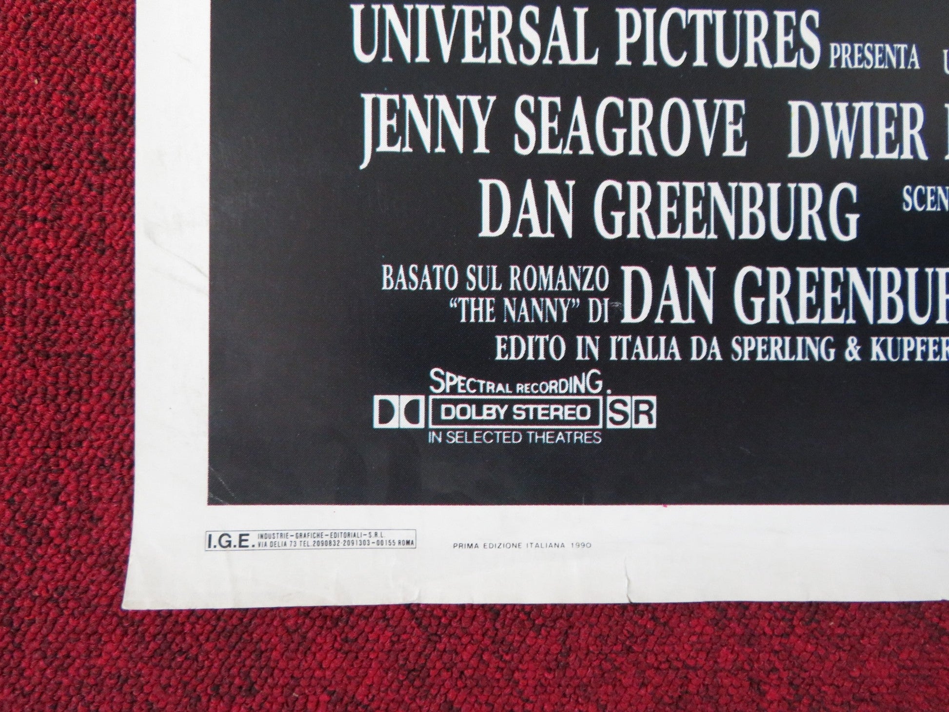 THE GUARDIAN ITALIAN FOGLIO POSTER JENNY SEAGROVE DWIER BROWN 1990 Rendezvous Cinema Movie posters