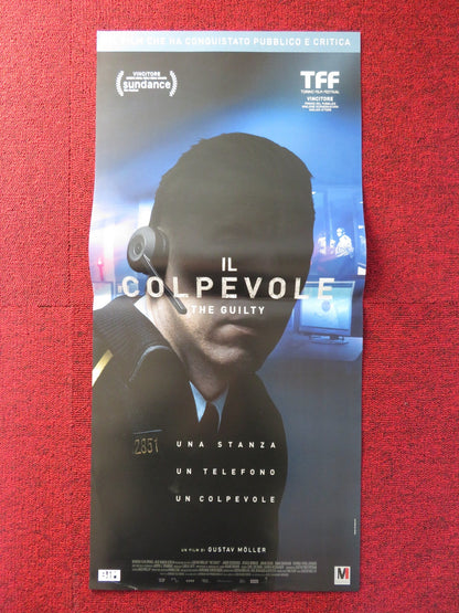 THE GUILTY ITALIAN LOCANDINA POSTER JAKOB CEDERGREN JESSICA DINNAGE 2018 Rendezvous Cinema Movie posters