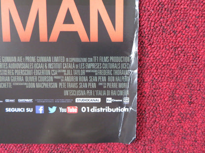 THE GUNMAN ITALIAN LOCANDINA POSTER SEAN PENN JAVIER BARDEM 2015 Rendezvous Cinema Movie posters