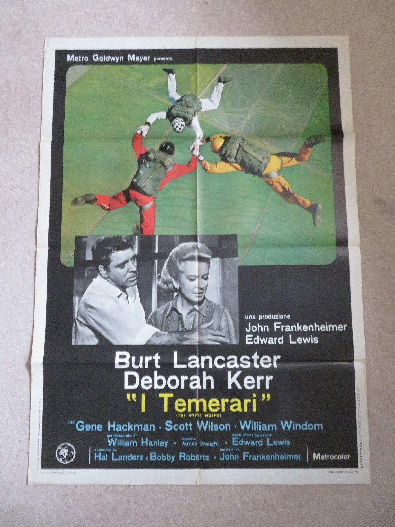 THE GYPSY MOTHS ITALIAN 2 FOGLIO POSTER BURT LANCASTER DEBORAH KERR 1969 Rendezvous Cinema Movie posters