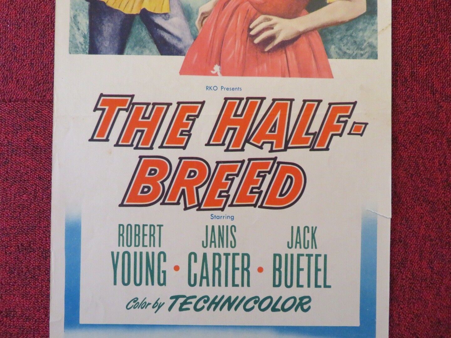 THE HALF BREED US INSERT (14"x 36") POSTER ROBERTJANIS CARTER YOUNG 1952 - Rendezvous Cinema