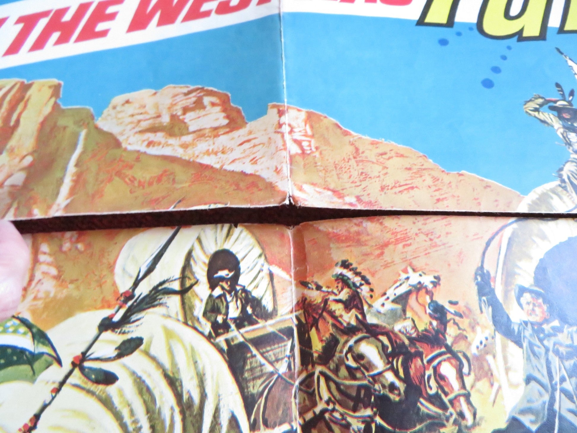 THE HALLELUJAH TRAIL FOLDED US ONE SHEET POSTER BURT LANCASTER LEE REMICK 1965 Rendezvous Cinema Movie posters