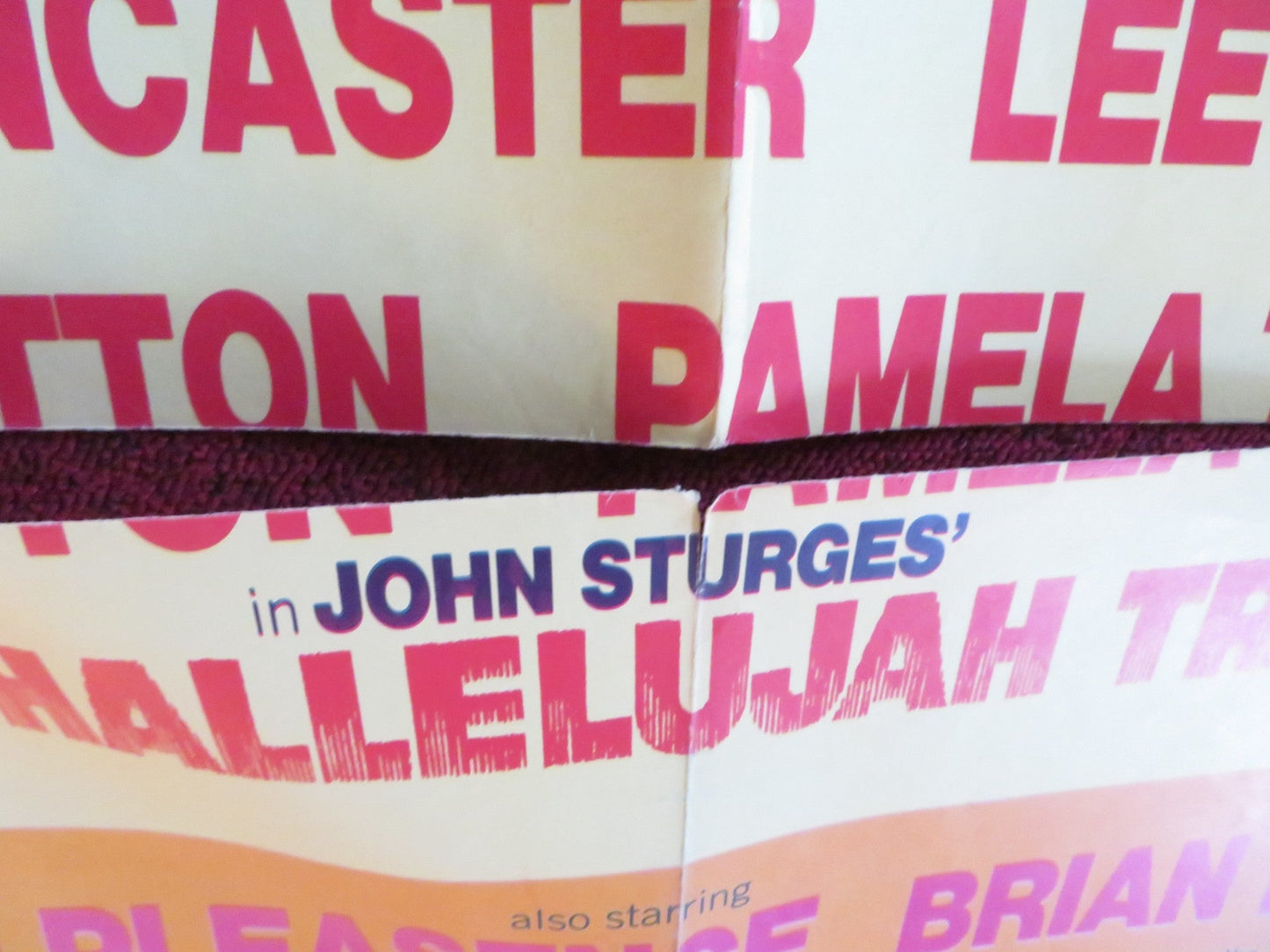 THE HALLELUJAH TRAIL FOLDED US ONE SHEET POSTER BURT LANCASTER LEE REMICK 1965 Rendezvous Cinema Movie posters