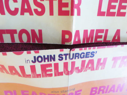 THE HALLELUJAH TRAIL FOLDED US ONE SHEET POSTER BURT LANCASTER LEE REMICK 1965 Rendezvous Cinema Movie posters