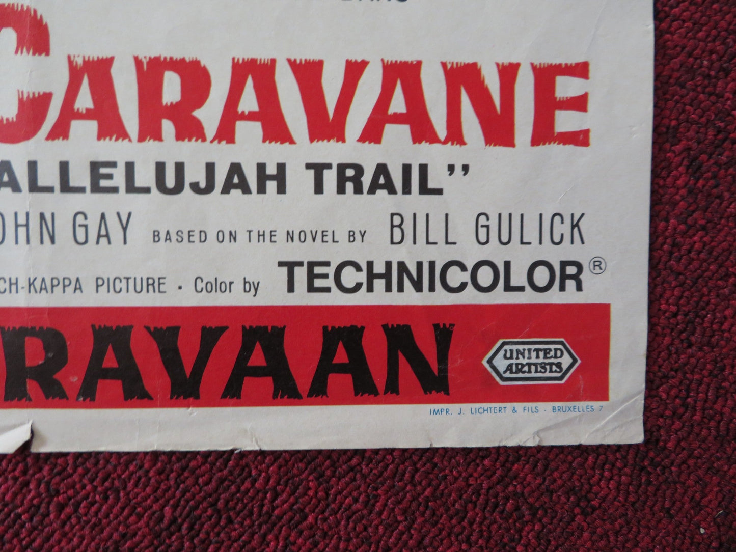 THE HALLELUJAH TRAIL / SUR LA PISTE DE LA GRANDE CARAVANE FRENCH POSTER 1965 Rendezvous Cinema Movie posters