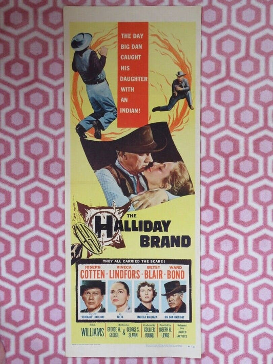 THE HALLIDAY BRAND US INSERT (14"x 36") POSTER JOSEPH COTTEN WARD BOND 1957 Movie posters