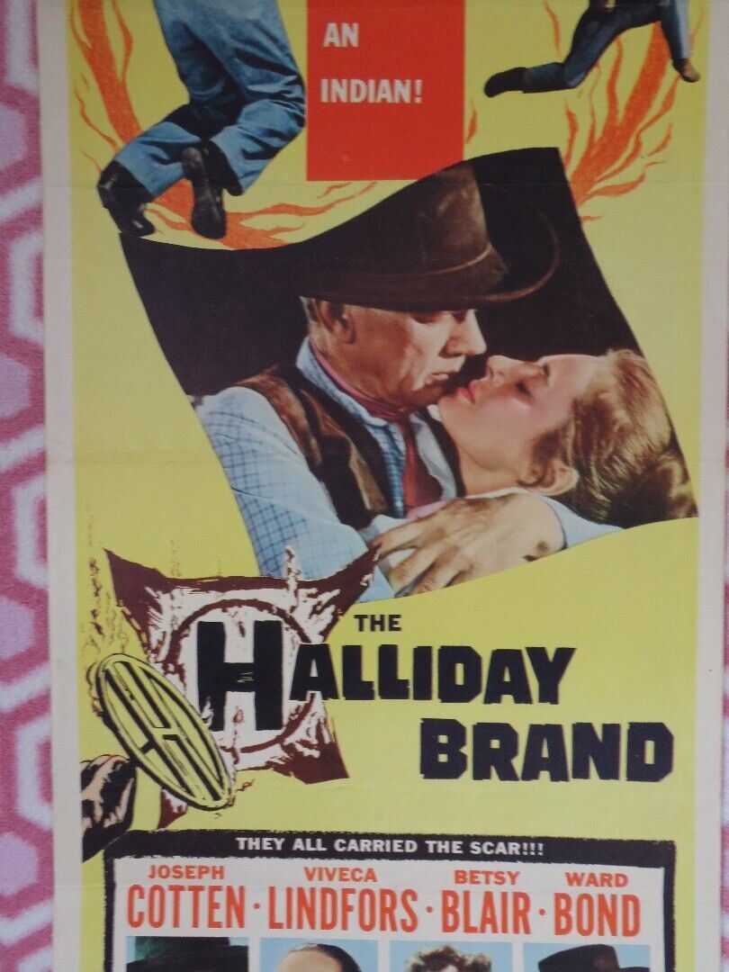 THE HALLIDAY BRAND US INSERT (14"x 36") POSTER JOSEPH COTTEN WARD BOND 1957 Movie posters