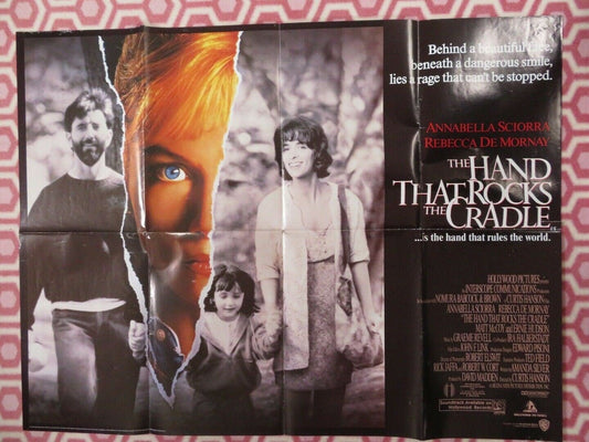 THE HAND THAT ROCKS THE CRADLE QUAD (30" x 40") POSTER ANNABELLA SCIORRA 1992 Movie posters