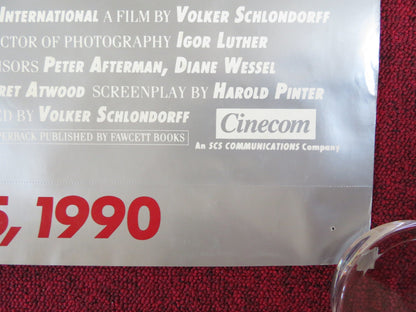 THE HANDMAID'S TALE VHS VIDEO POSTER ROLLED NATASHA RICHARDSON FAYE DUNAWAY 1990 Rendezvous Cinema Movie posters