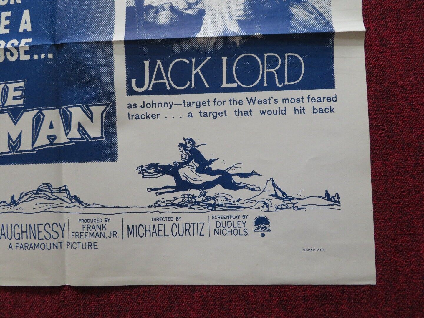 THE HANGMAN FOLDED US ONE SHEET POSTER ROBERT TAYLOR TINA LOUISE 1959 - Rendezvous Cinema