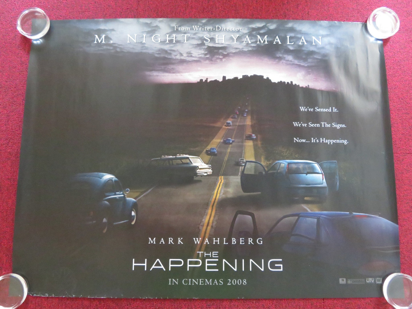 THE HAPPENING UK QUAD (30"x 40") ROLLED POSTER MARK WAHLBERG Z. DESCHANEL 2008 Rendezvous Cinema Movie posters