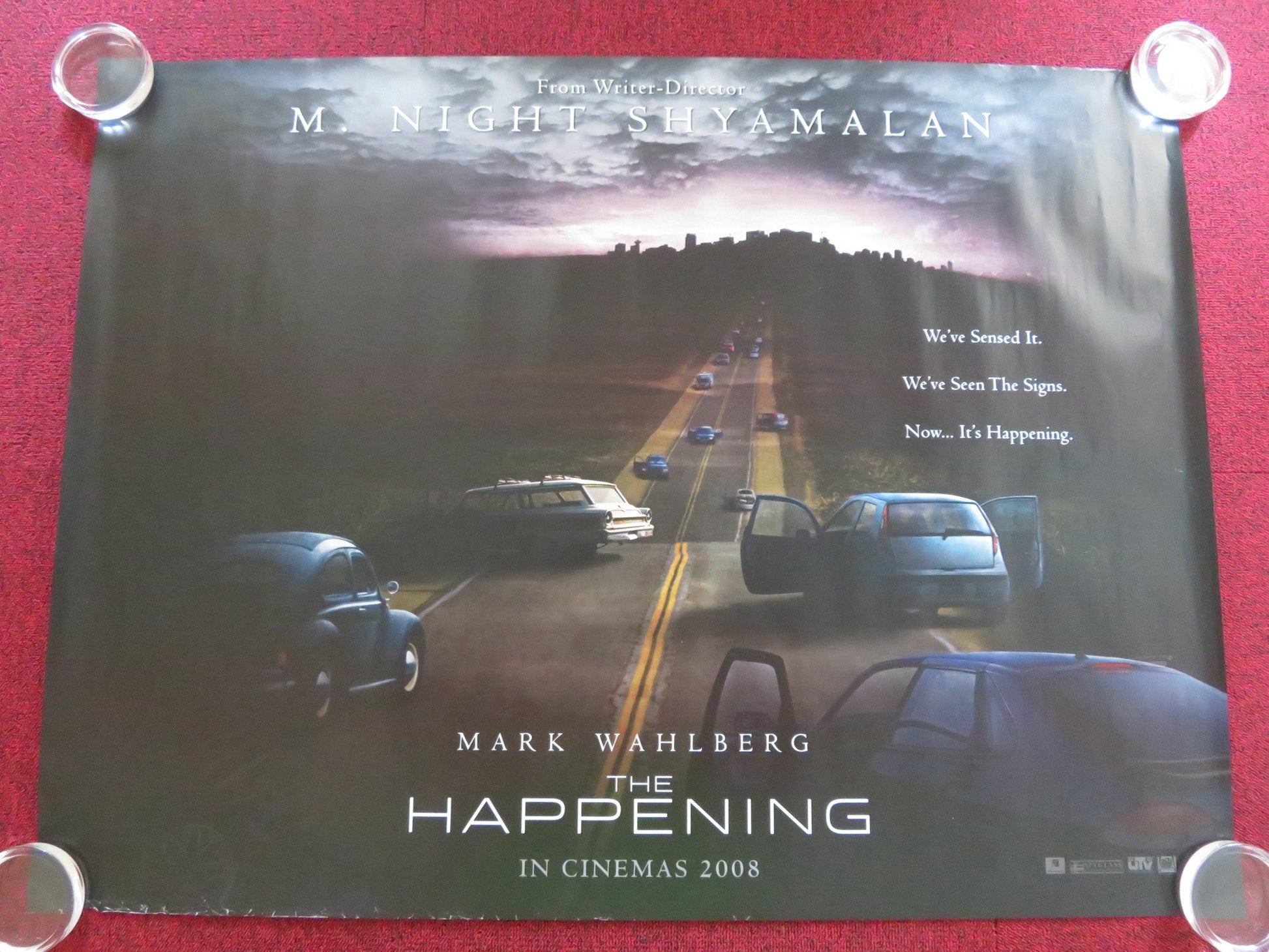 THE HAPPENING UK QUAD (30"x 40") ROLLED POSTER MARK WAHLBERG Z. DESCHANEL 2008 Rendezvous Cinema Movie posters