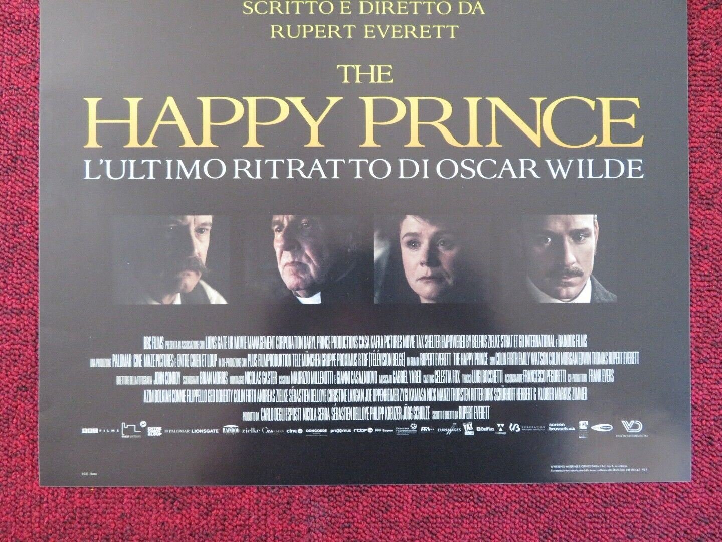 THE HAPPY PRINCE ITALIAN LOCANDINA (26.5"x12.5") POSTER OSCAR WILDE 2018 Rendezvous Cinema Movie posters