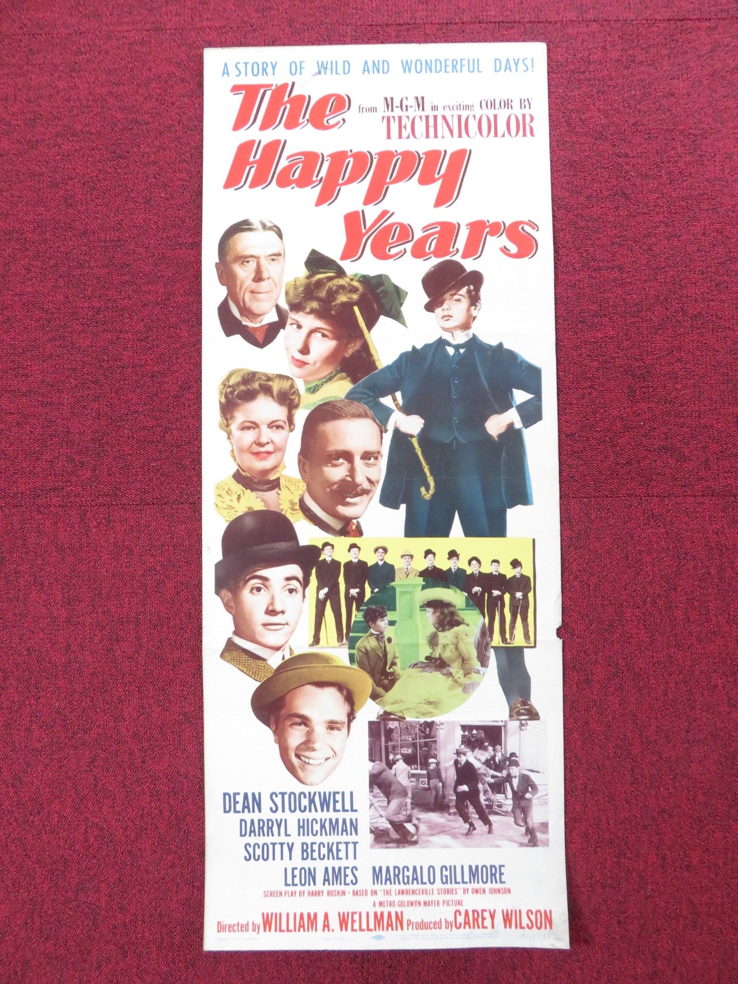 THE HAPPY YEARS US INSERT (14"x 36") POSTER DEAN STOCKWELL DARRYL HICKMAN 1950 Rendezvous Cinema Movie posters