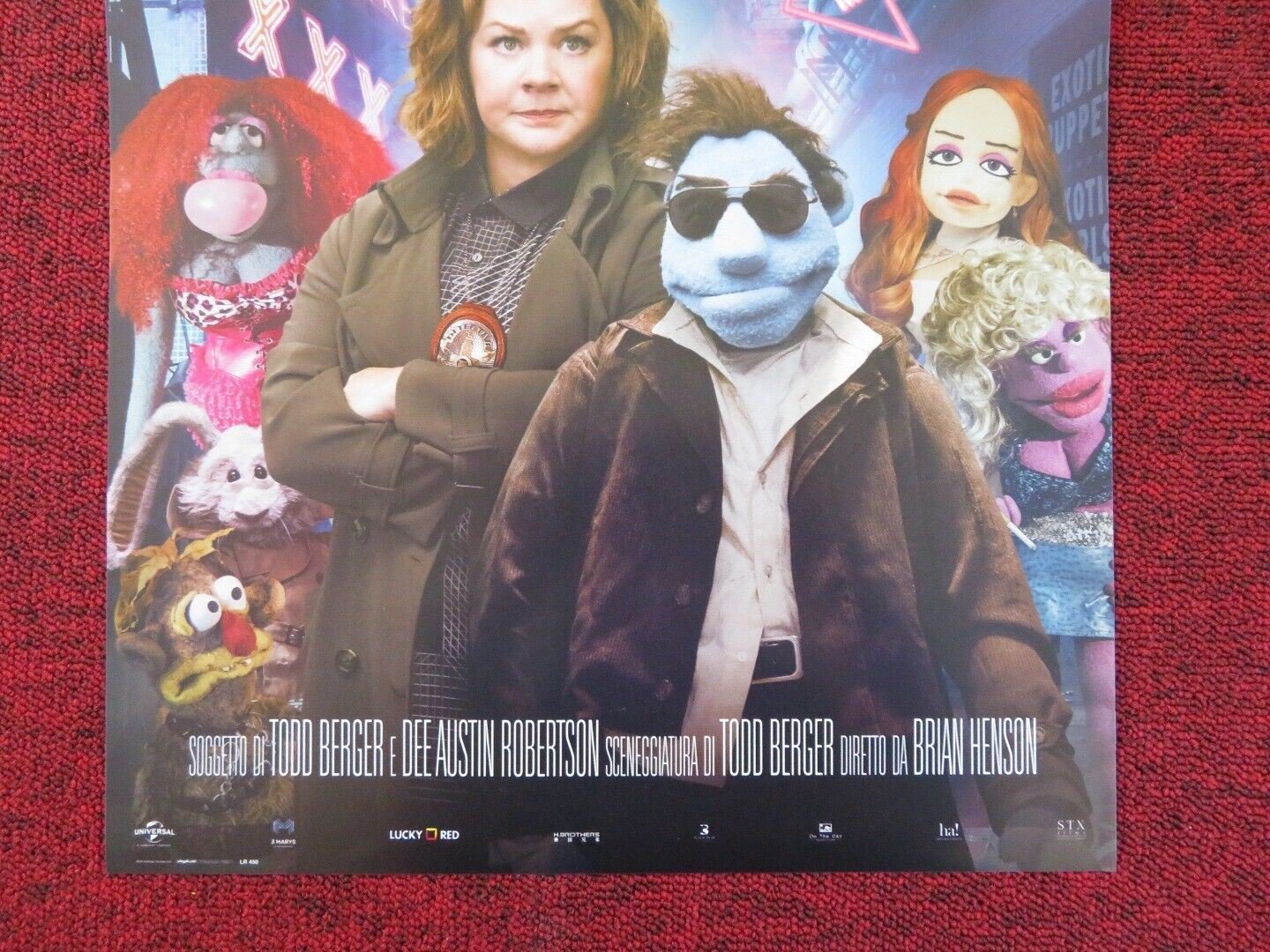 THE HAPPYTIME MURDERS ITALIAN LOCANDINA (26.5"x12.5") POSTER M MCCARTHY 2018 Rendezvous Cinema Movie posters