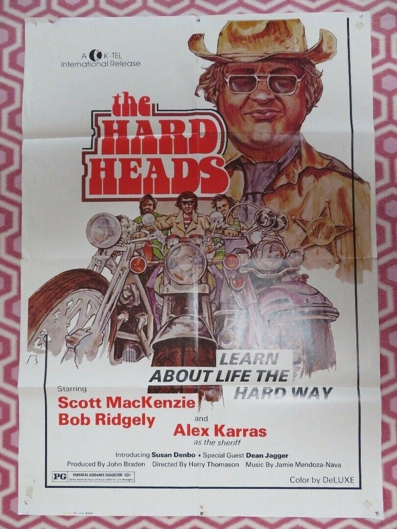THE HARD HEADS US ONE SHEET POSTER SCOTT MACKENZIE BOB RIDELY 1974 Movie posters