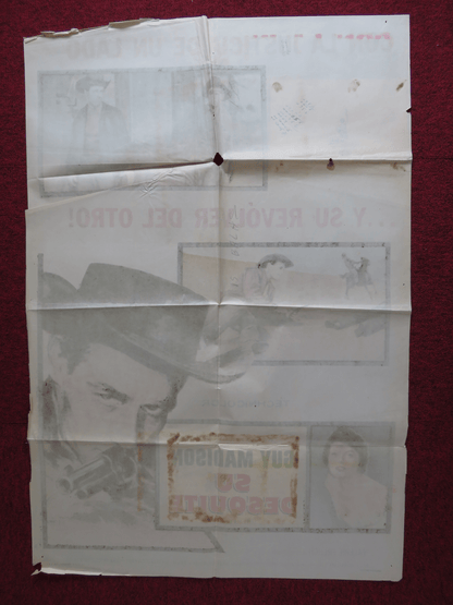 THE HARD MAN FOLDED ARGENTINA ONE SHEET POSTER GUY MADISON VALERIE FRENCH 1957 Rendezvous Cinema Movie posters