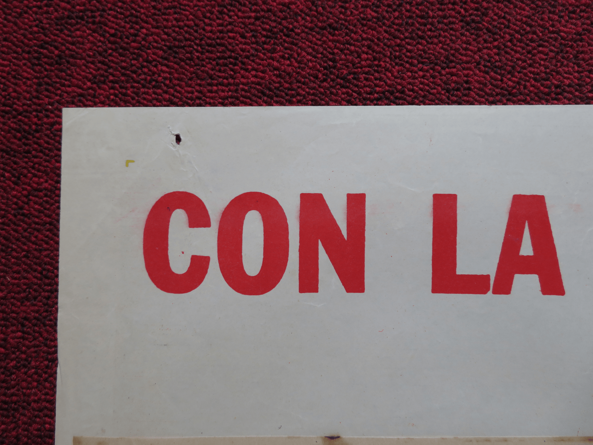 THE HARD MAN FOLDED ARGENTINA ONE SHEET POSTER GUY MADISON VALERIE FRENCH 1957 Rendezvous Cinema Movie posters