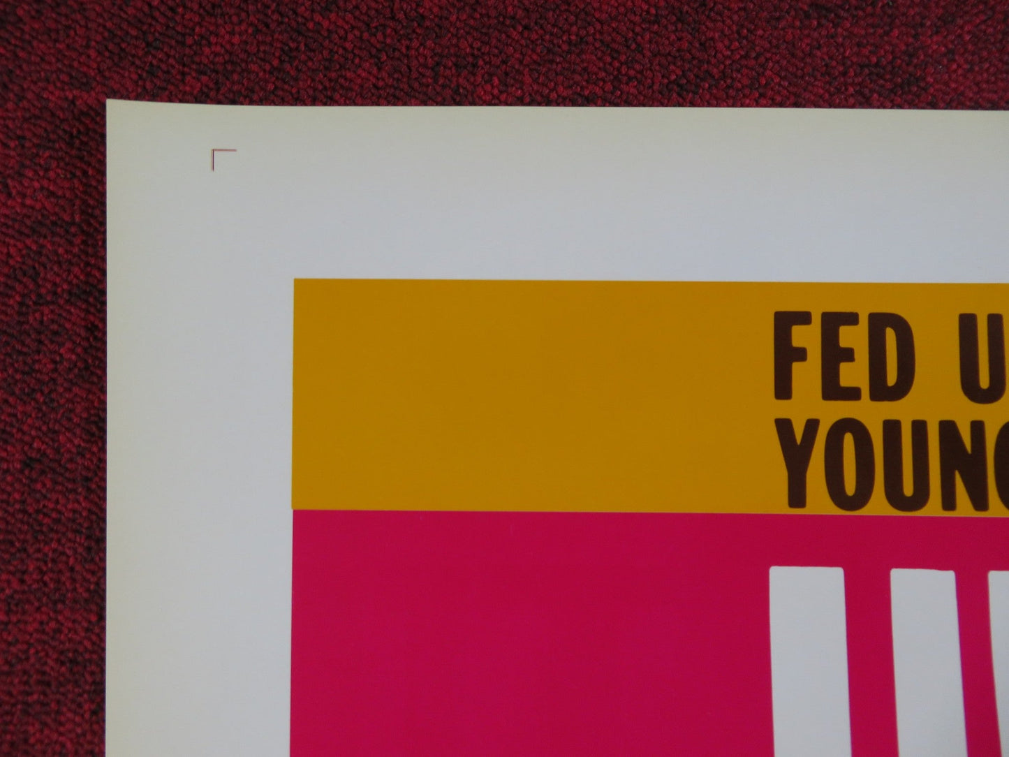 THE HARD ROAD FOLDED US ONE SHEET POSTER CONNIE NELSON JOHN ALDERMAN 1970 Rendezvous Cinema Movie posters