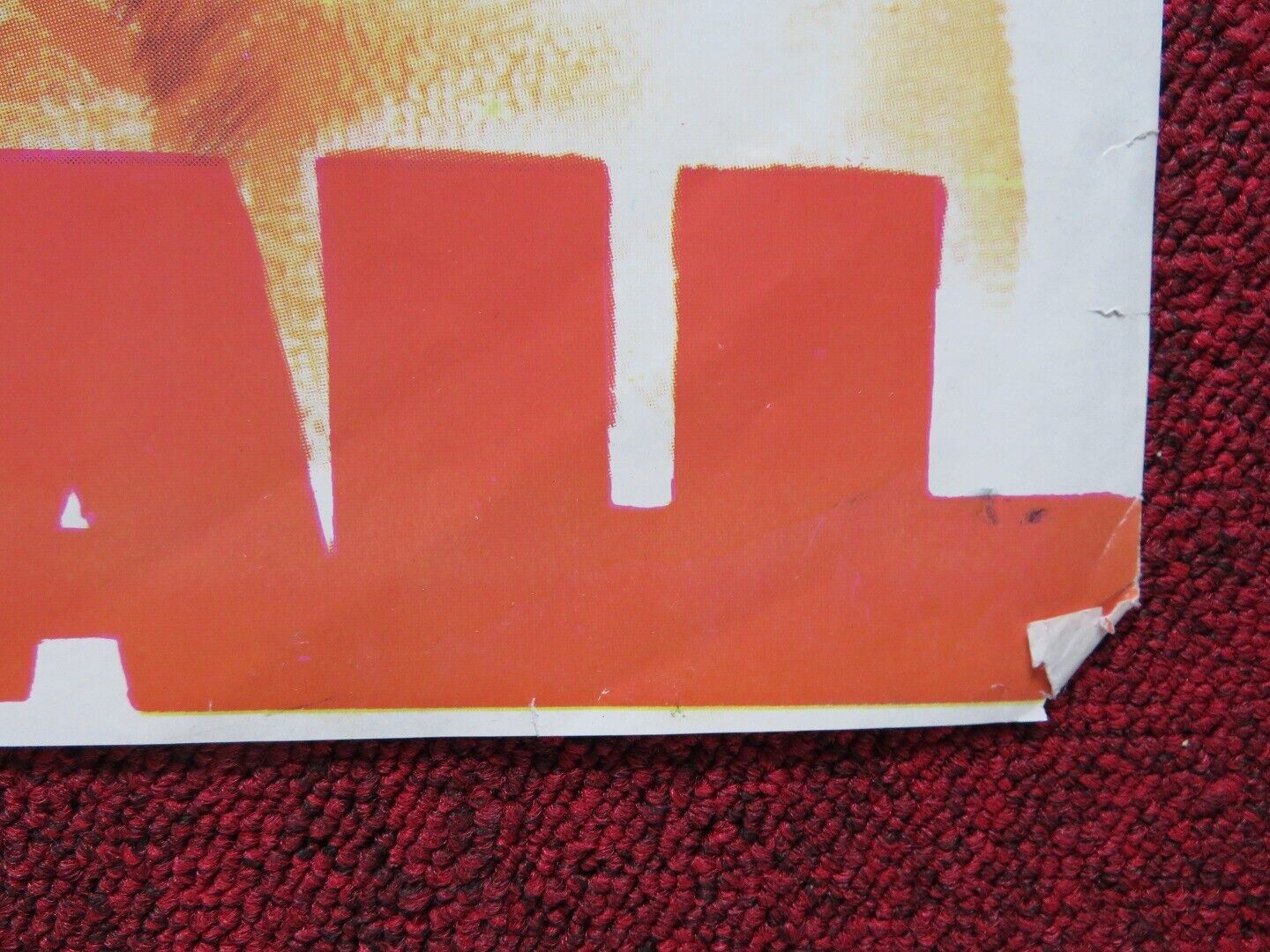 THE HARDER THEY FALL ITALIAN FOGLIO ROLLED POSTER HUMPHREY BOGART ROD STEIGER Movie posters