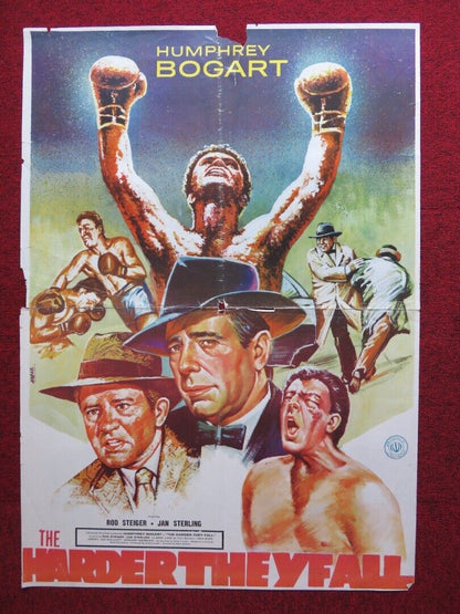 THE HARDER THEY FALL ITALIAN FOGLIO ROLLED POSTER HUMPHREY BOGART ROD STEIGER Movie posters