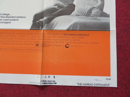 THE HARRAD EXPERIMENT FOLDED US ONE SHEET POSTER DON JOHNSON 1973 Movie posters