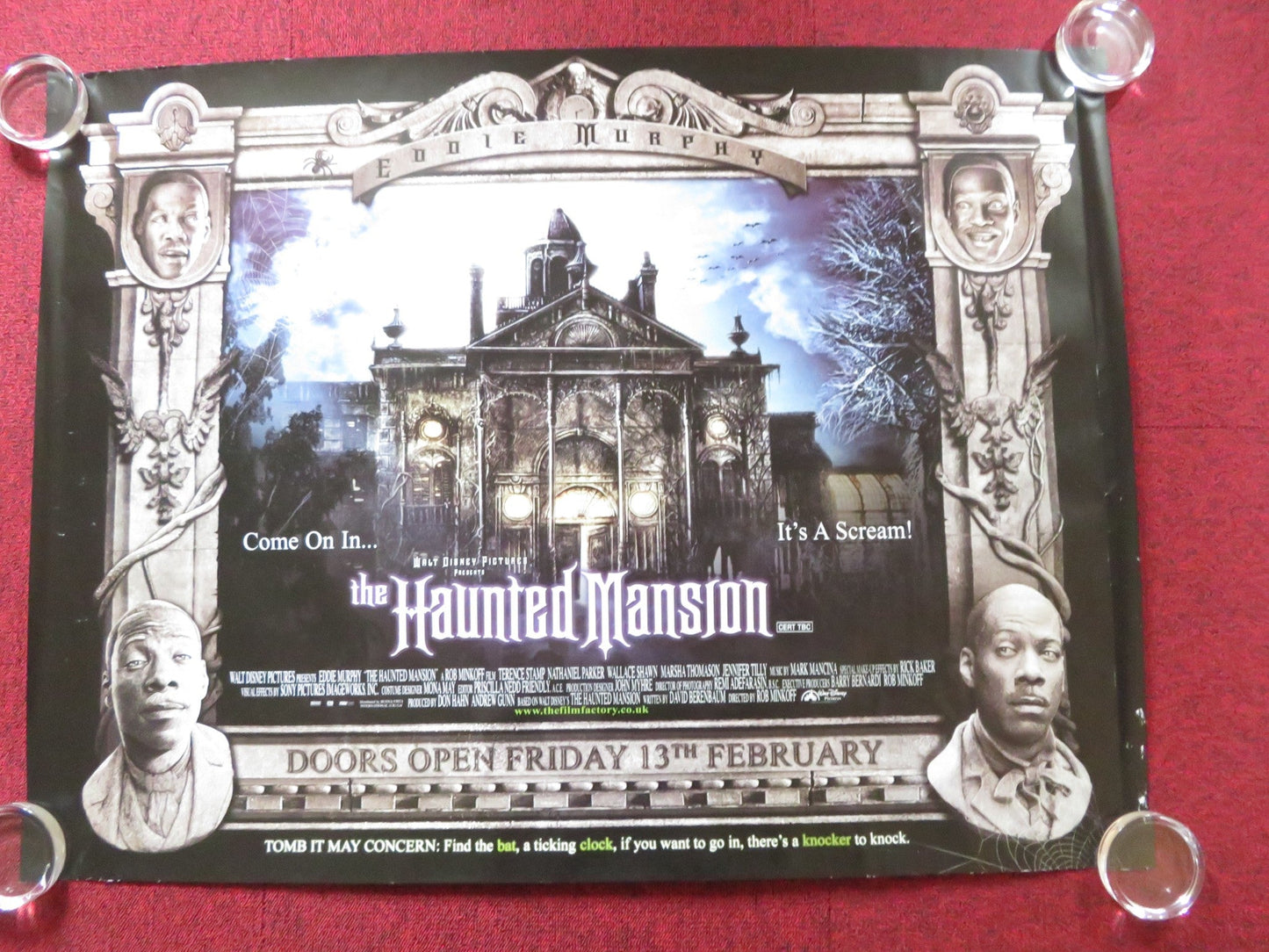 THE HAUNTED MANSION - B UK QUAD (30"x 40") ROLLED POSTER DISNEY E. MURPHY 2003 Rendezvous Cinema Movie posters