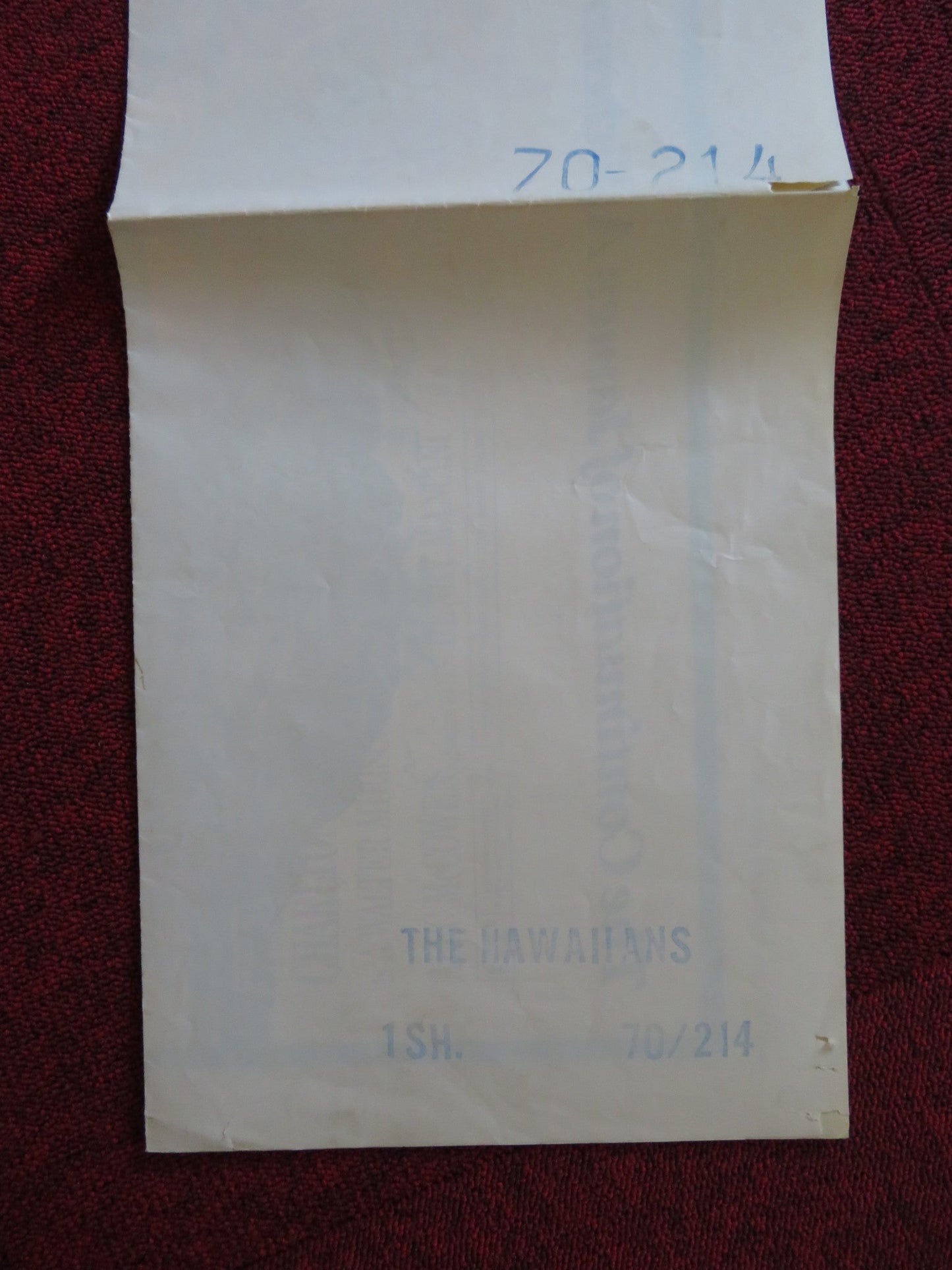 THE HAWAIIANS FOLDED US ONE SHEET POSTER CHARLTON HESTON TINA CHEN 1970 Rendezvous Cinema Movie posters