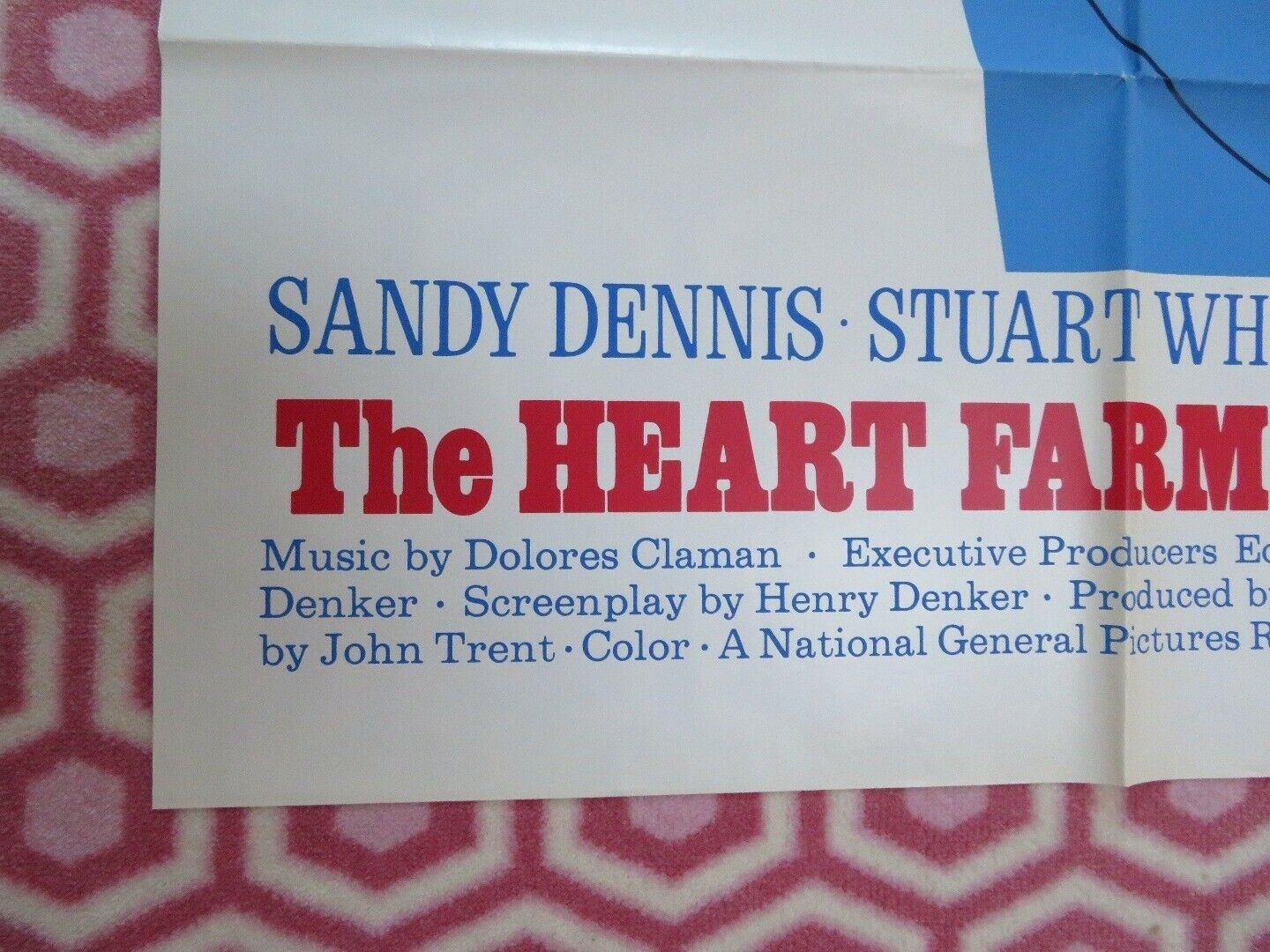 THE HEART FARM / Only Way Out Is Dead US ONE SHEET POSTER SANDY DENNIS Movie posters