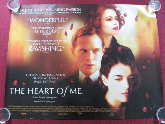 THE HEART OF ME UK QUAD (30"x 40") ROLLED POSTER HELENA BONHAM CARTER 2002 Rendezvous Cinema Movie posters