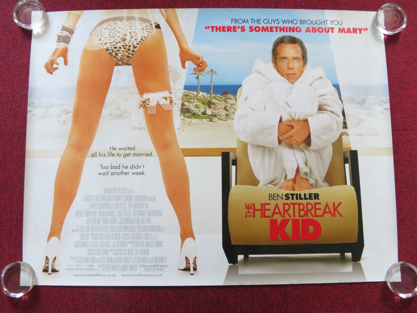 THE HEARTBREAK KID UK QUAD (30"x 40") ROLLED POSTER BEN STILLER 2007 Rendezvous Cinema Movie posters