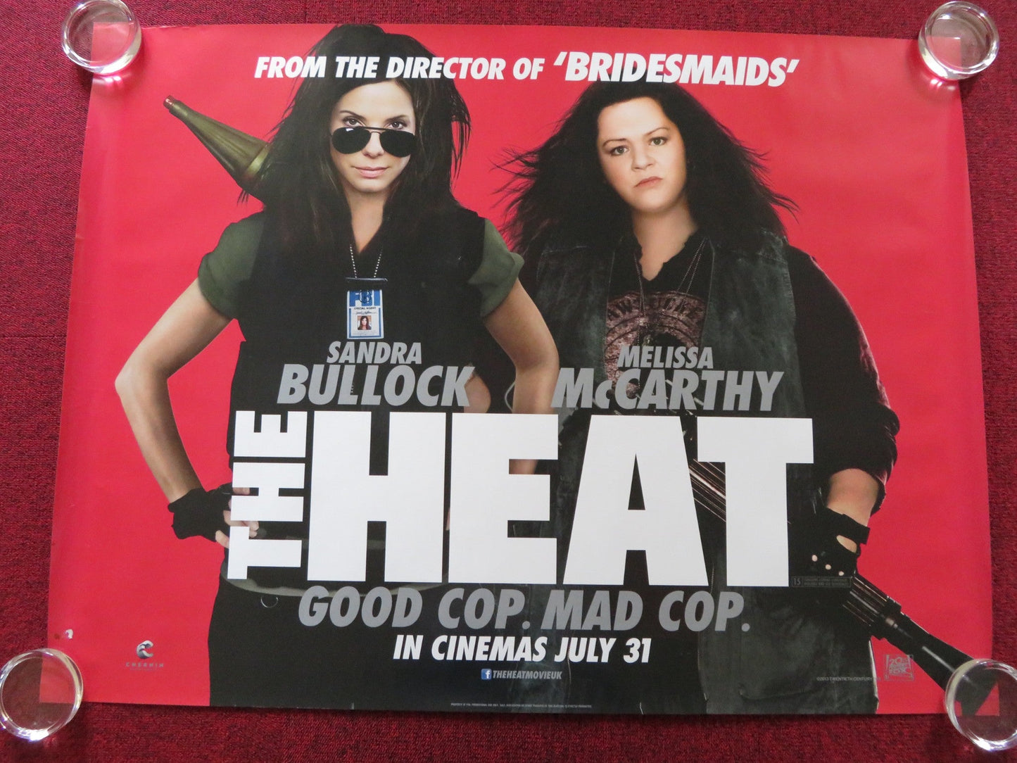 THE HEAT QUAD (30"x 40") ROLLED POSTER SANDRA BULLOCK MELISSA MCCARTHY 2013 Rendezvous Cinema Movie posters