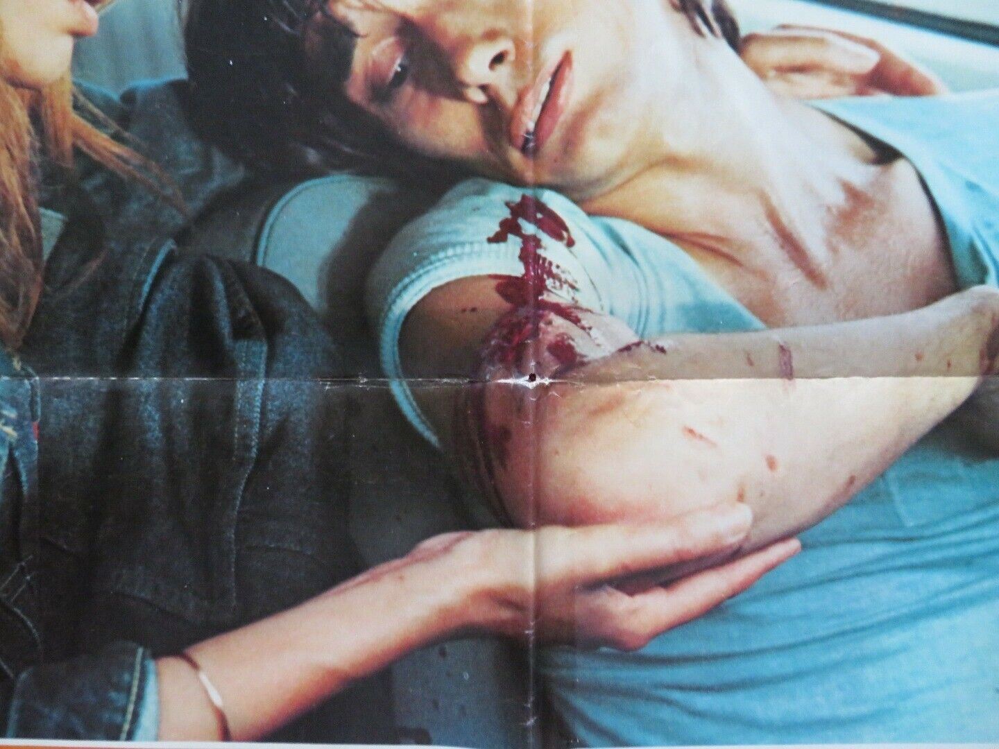 THE HELL BELOW FRENCH ONE SHEET FOLDED POSTER SERGE REGGIANI JULIET BERTO 1974 Movie posters