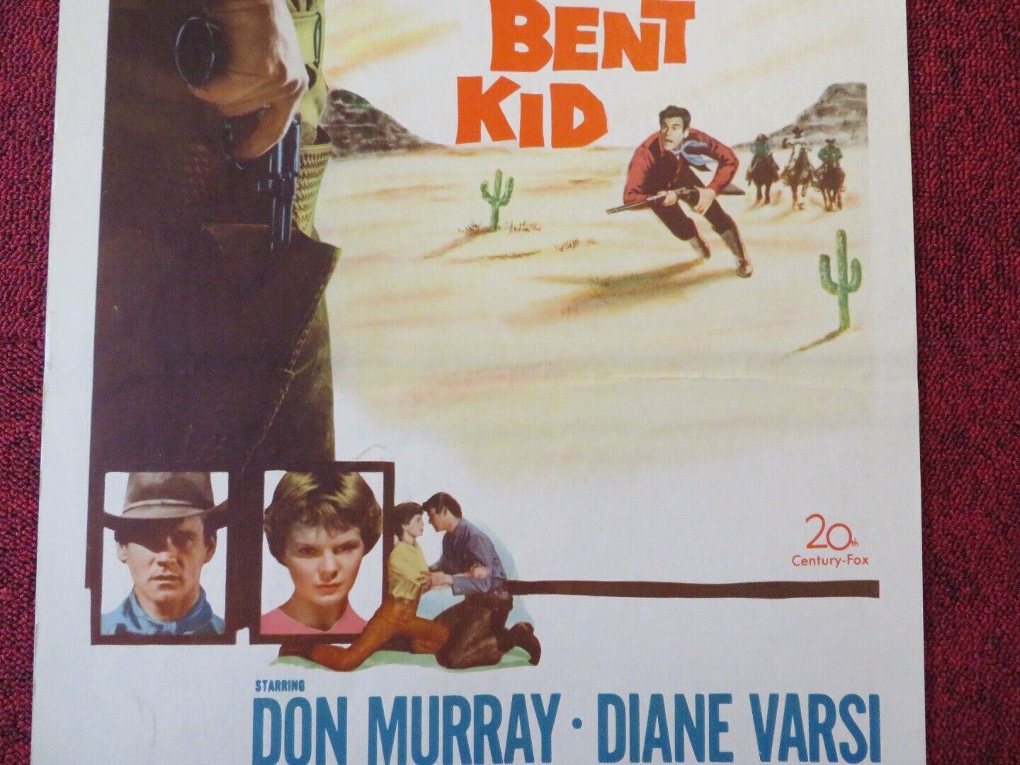 THE HELL BENT KID US INSERT (14"x 36") POSTER DON MURRAY DIANE VARSI 1958 - Rendezvous Cinema