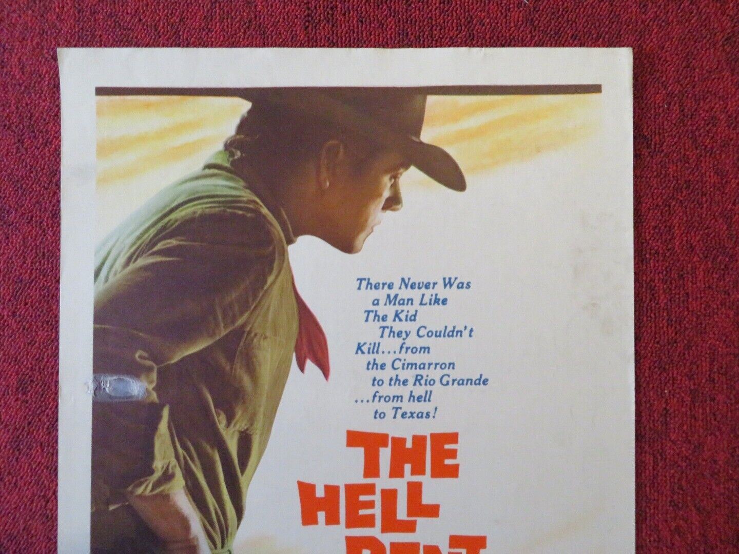 THE HELL BENT KID US INSERT (14"x 36") POSTER DON MURRAY DIANE VARSI 1958 - Rendezvous Cinema