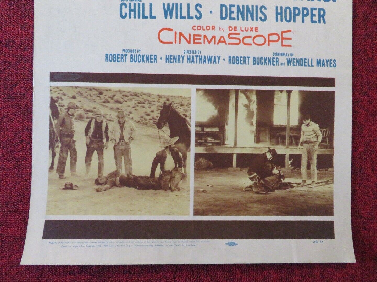 THE HELL BENT KID US INSERT (14"x 36") POSTER DON MURRAY DIANE VARSI 1958 - Rendezvous Cinema